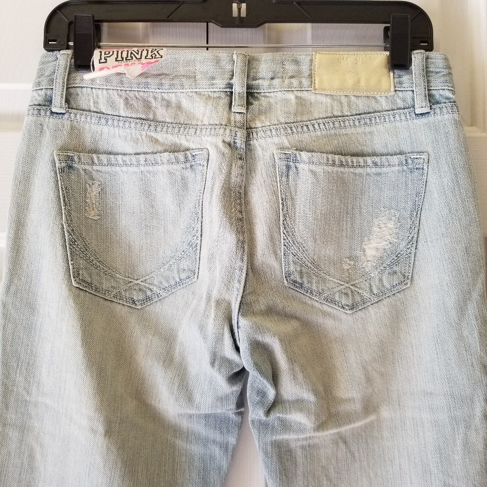 VS PINK denim bling sequin slim straight jeans - Picture 10 of 16